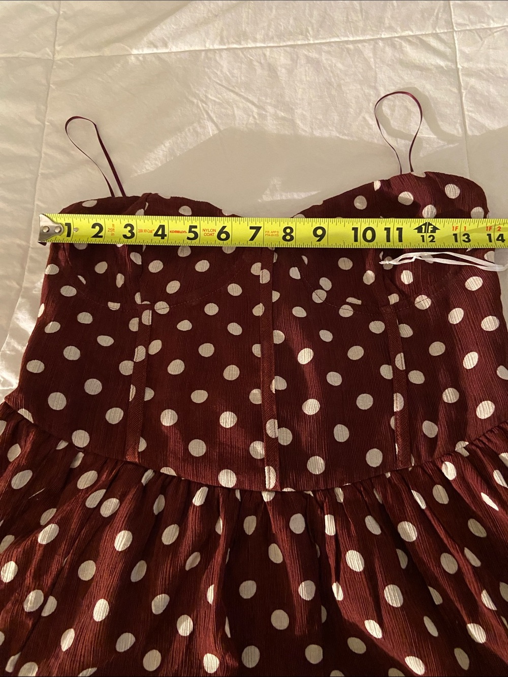 Brown Polka Dot Spaghetti Strap Dress - Picture 13 of 14